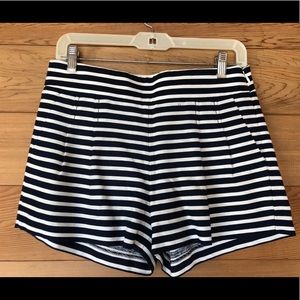 NWOT J.Crew Navy&White Striped City Trouser Shorts